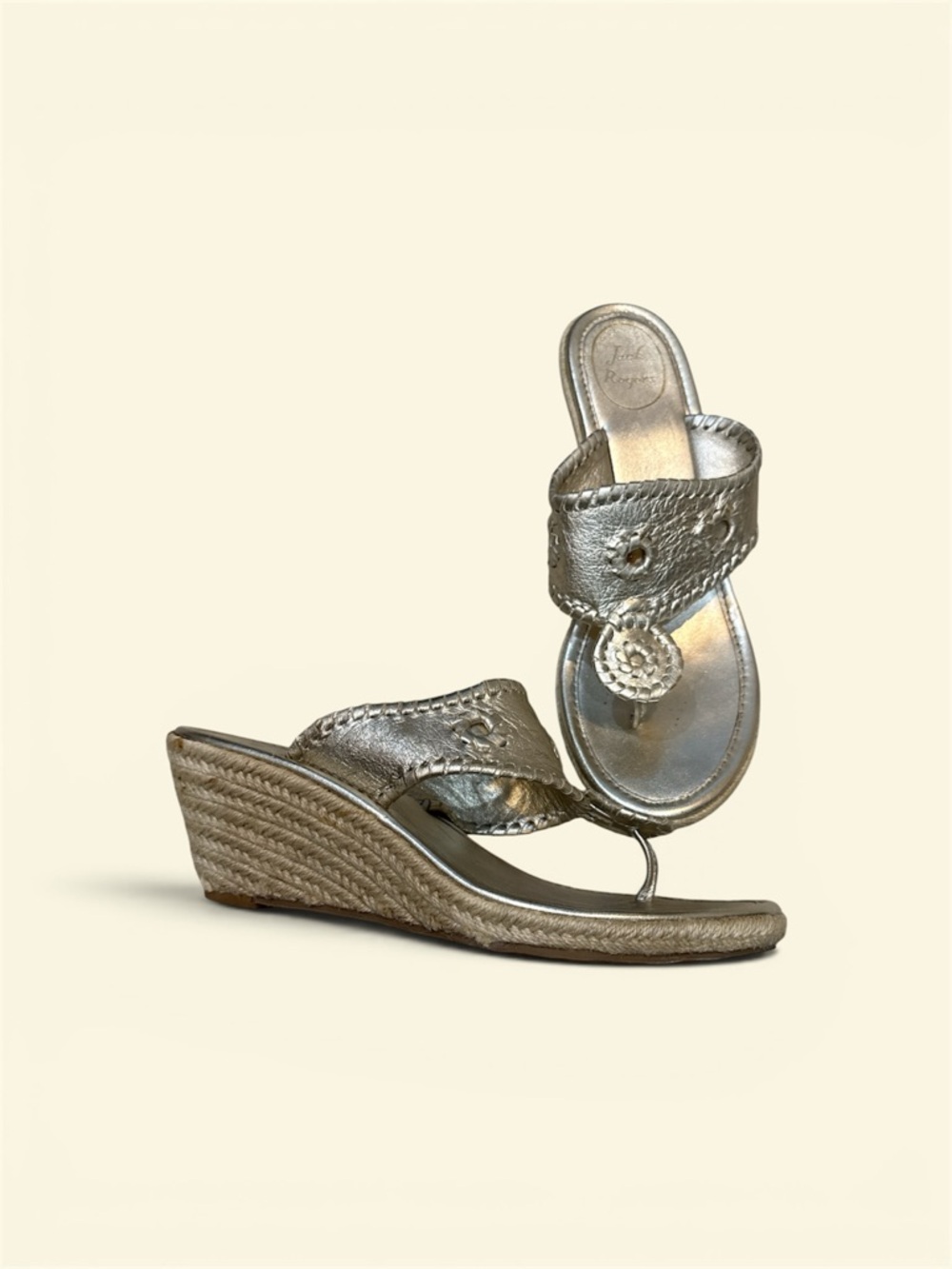 Jack Rogers Metallic Gold Wedge Sandals